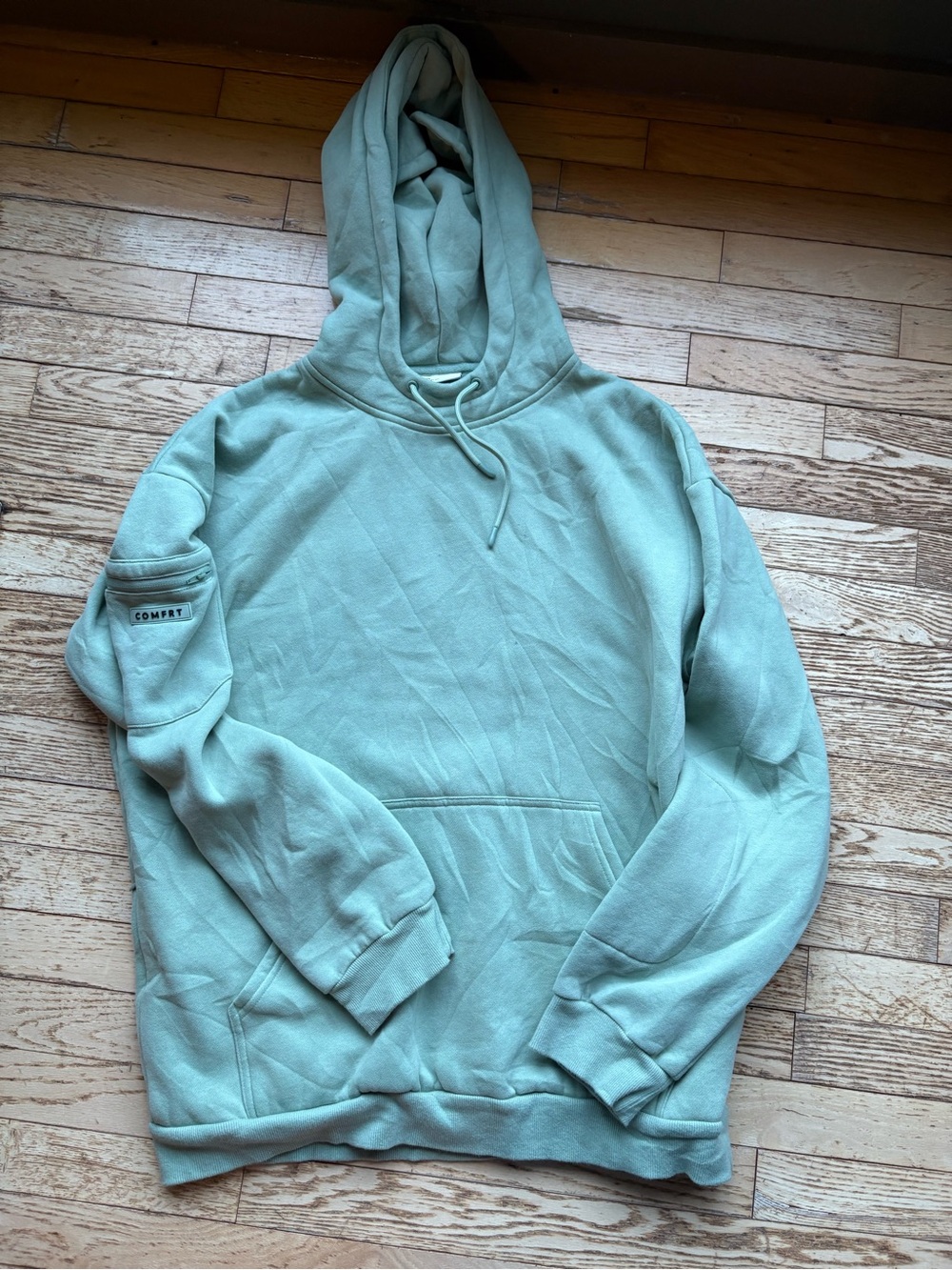 COMFRT Airplane Mode Weighted Travel Hoodie Sage Green Size XL Unisex